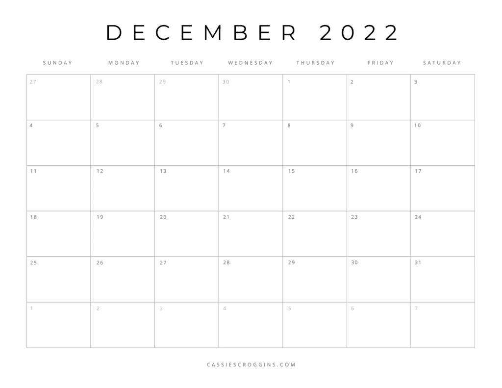 Free Printable 2022 Blank Calendar Templates All 12 Months 