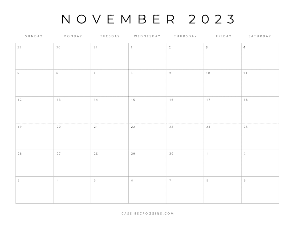 Free Printable 2023 Calendar Templates All 12 Months 