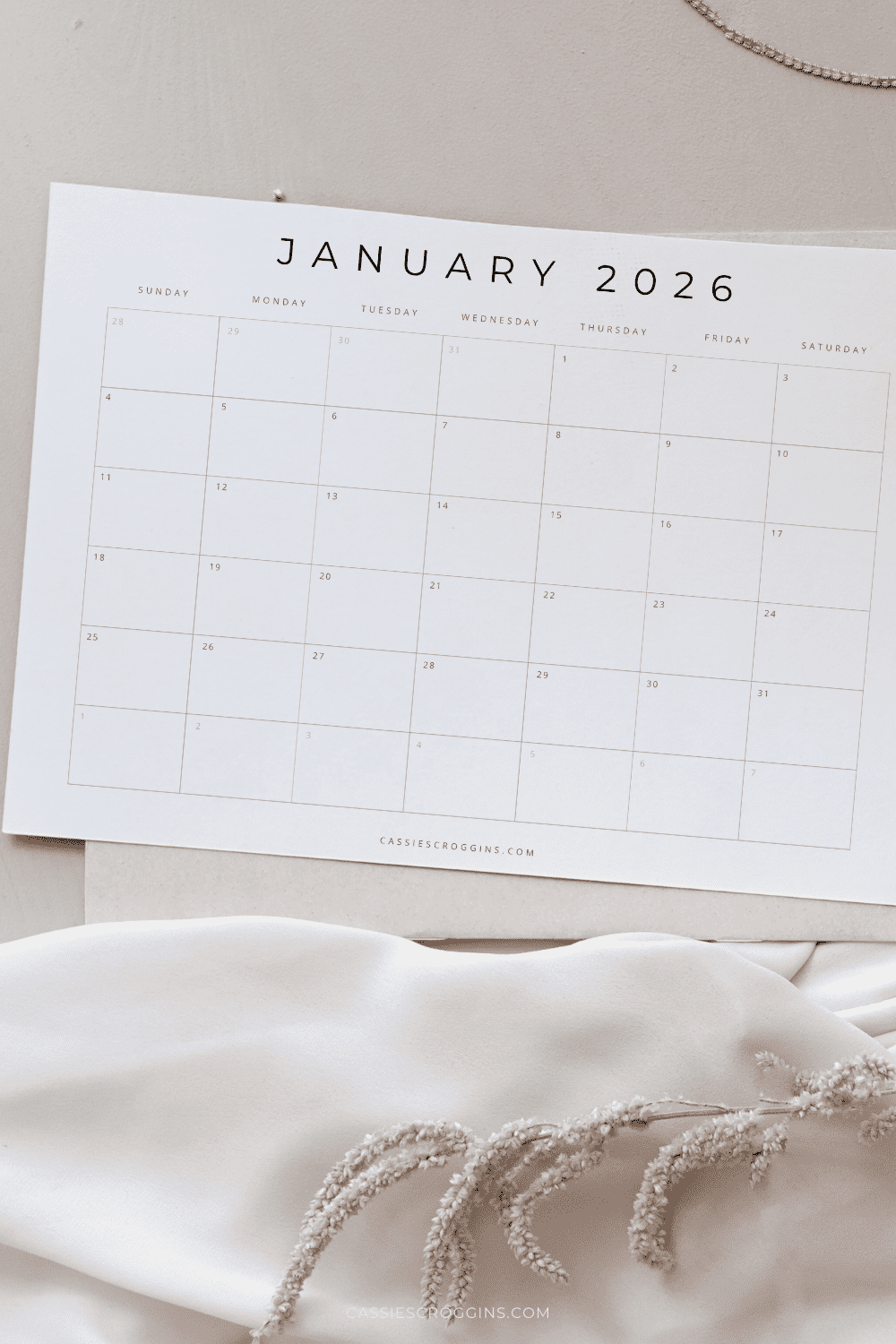 2026 Blank Printable Calendar 2026 2026 Blank Printable Calendar 2026