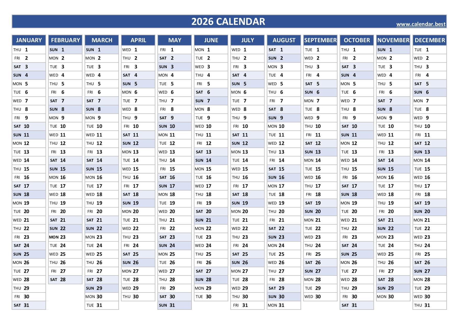 Free Printable Calendars 2026 amp 2027 Plan Ahead amp Stay 