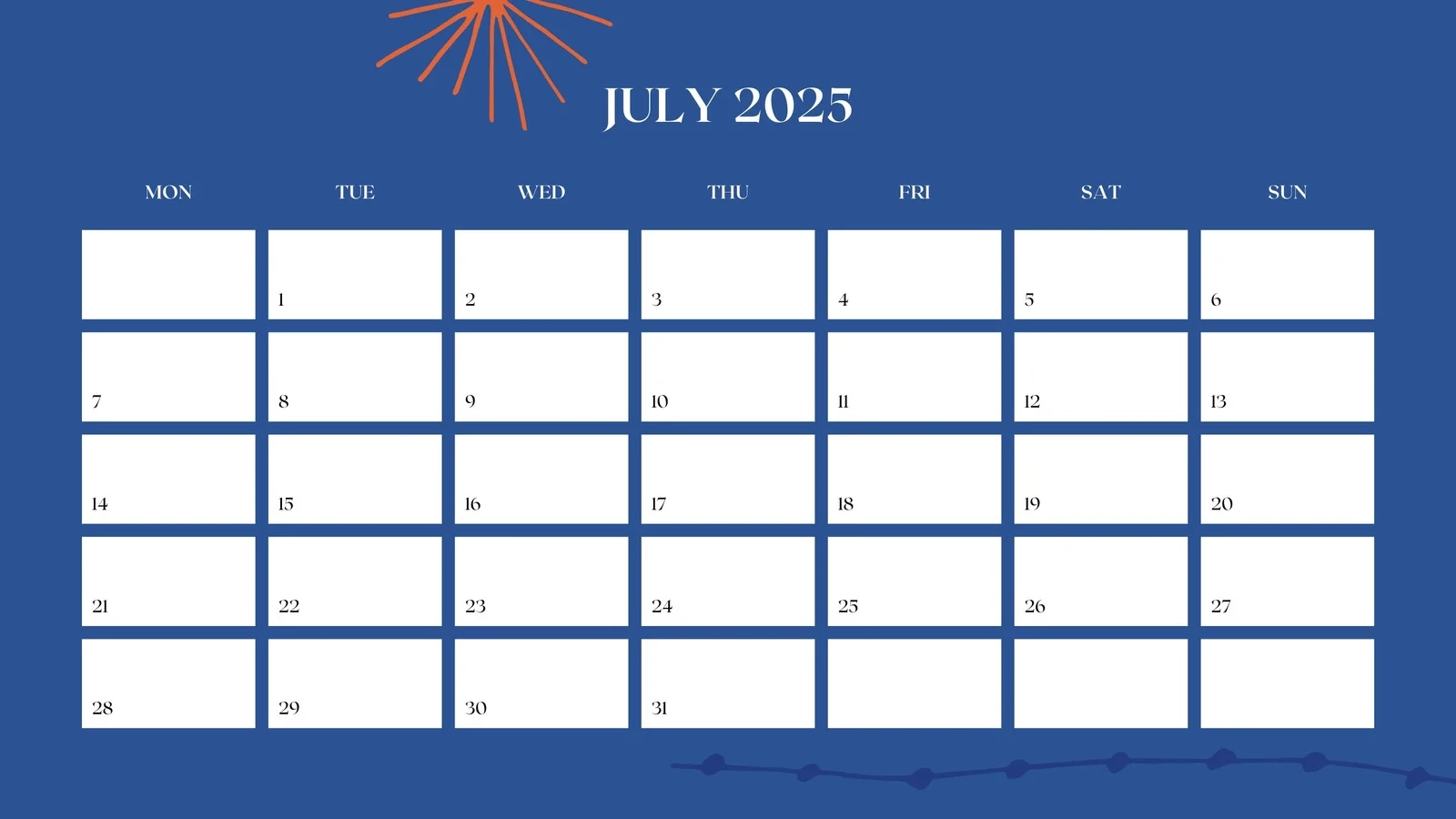 Free Printable Custom July 2026 Calendar Templates Canva