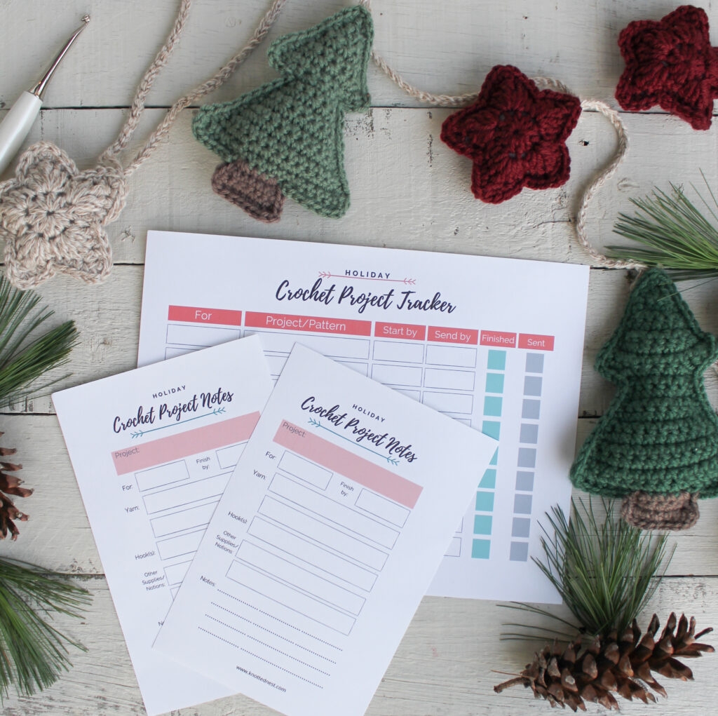 Free Printable Holiday Crochet Project Planner The Knotted Nest
