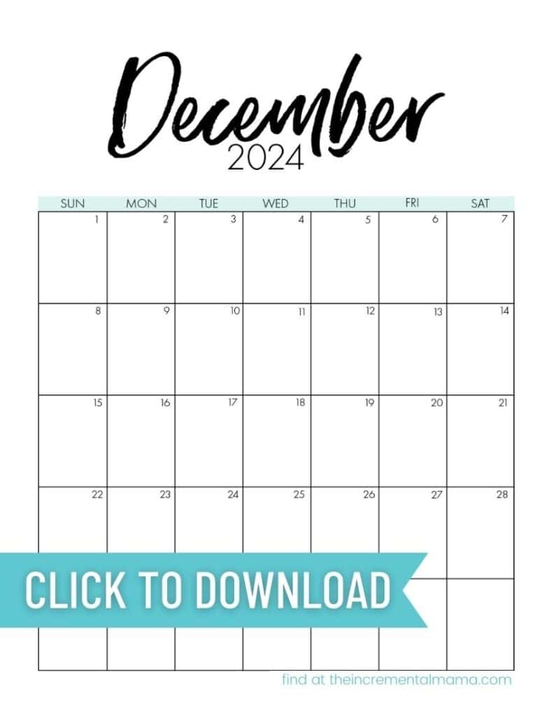 December Printable Calendars