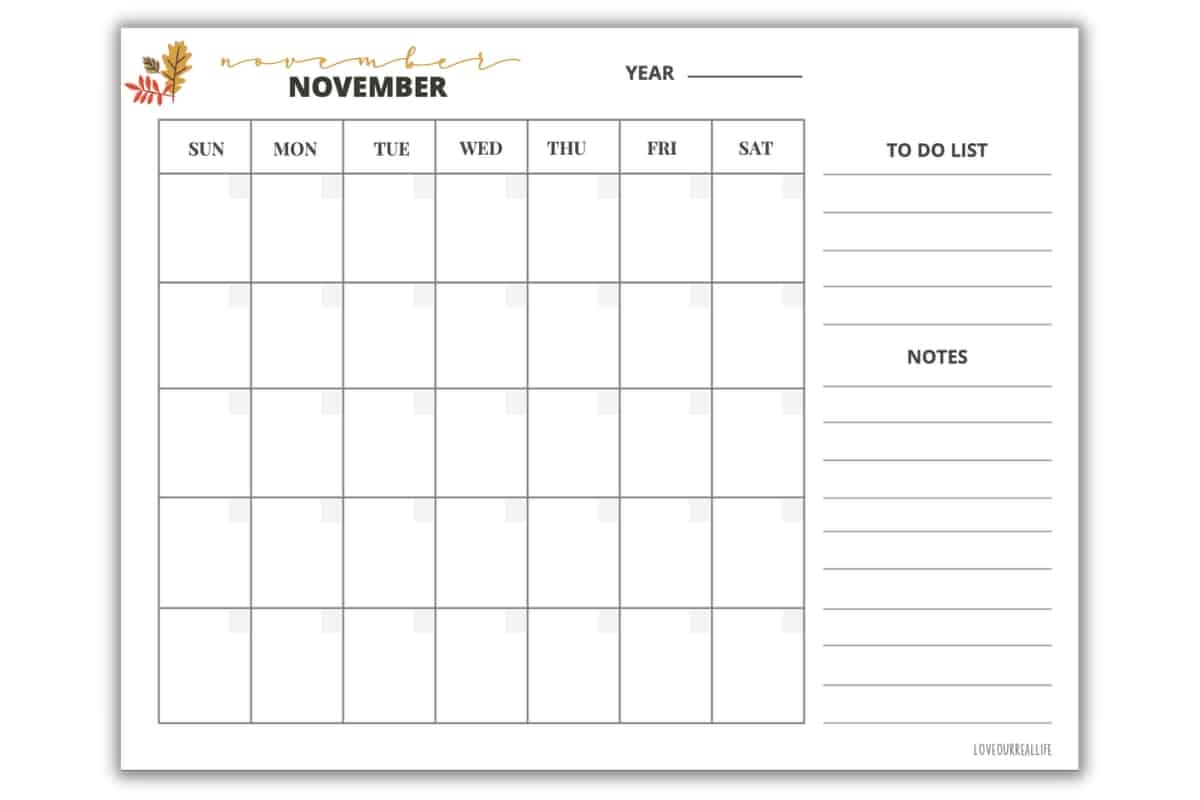 FREE Printable November amp December Calendar Templates 2024 