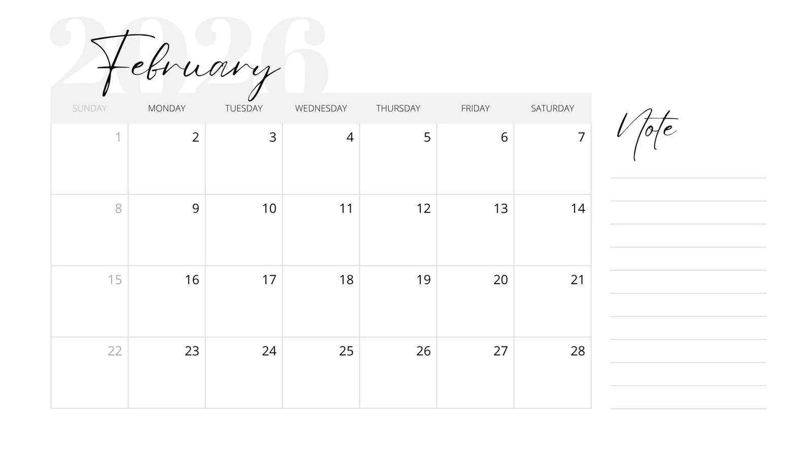 free to customize february 2026 calendar templates canva