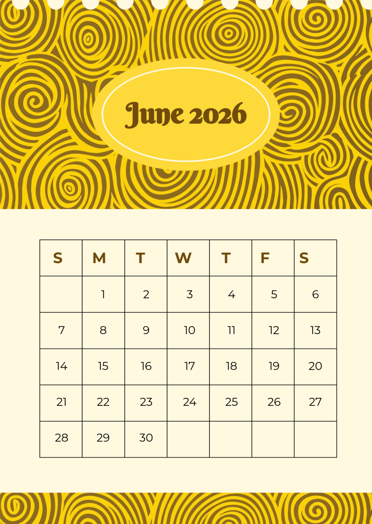 June Calendar Wallpaper 2026