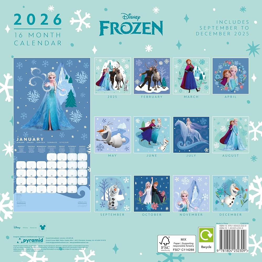 Frozen Idyllic Wonder 2026 Square Calendar