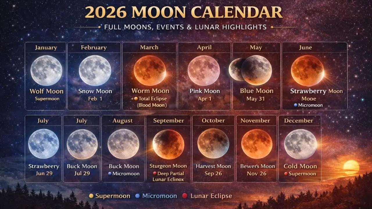 It s Official 2026 Will Bring 13 Full Moons Three Supermoons 