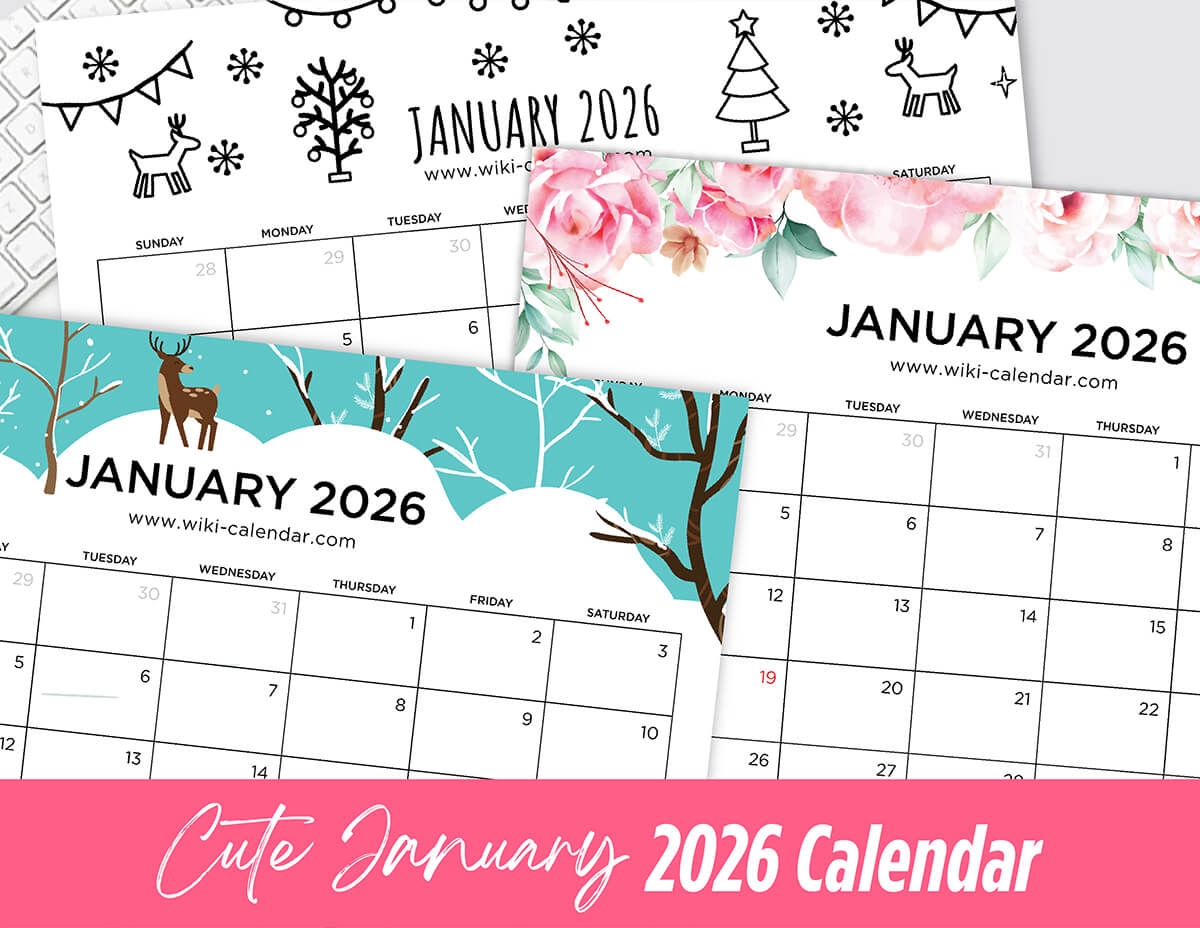 Printable Blank Calendar January 2026