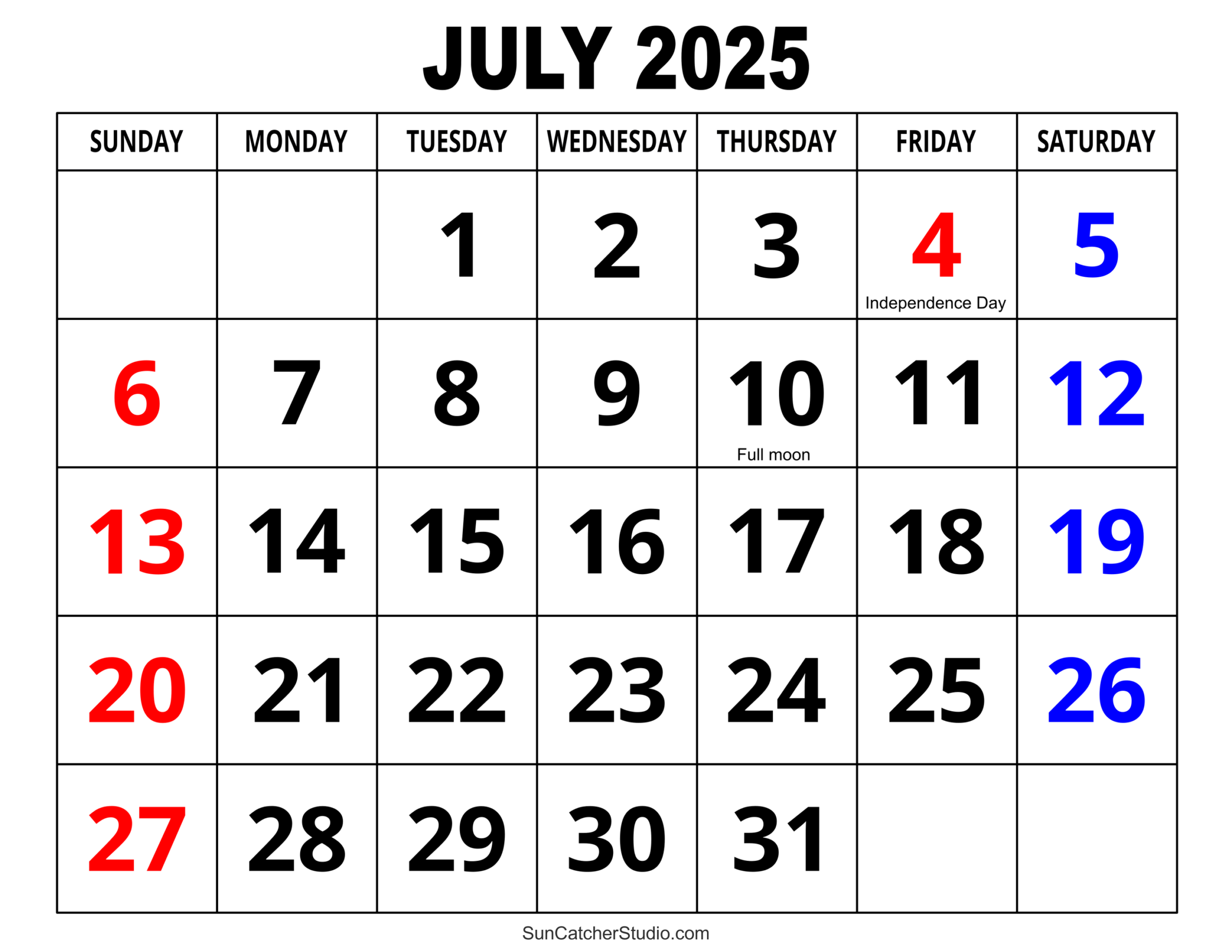 July 2025 Calendar Free Printable Free Printables Lettering 
