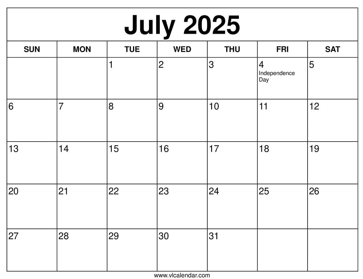 July 2025 Calendar Free Printable Templates amp Planning Guide