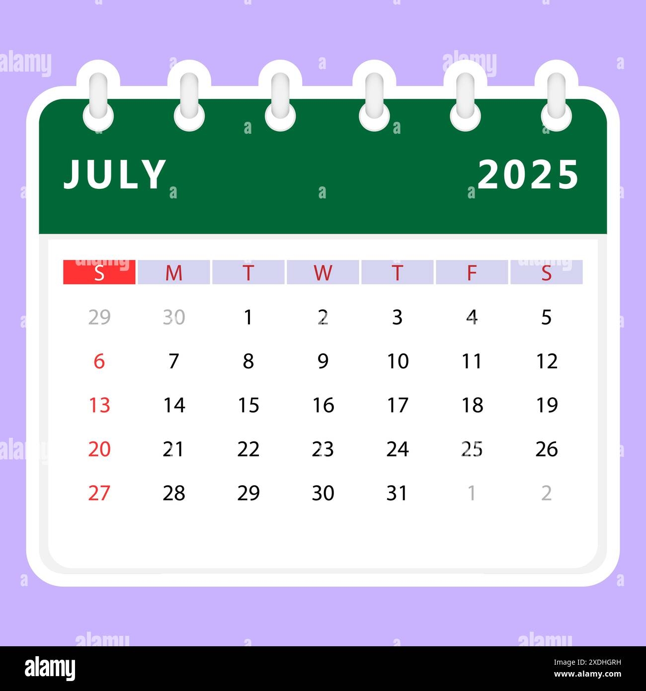 July 2025 Calender