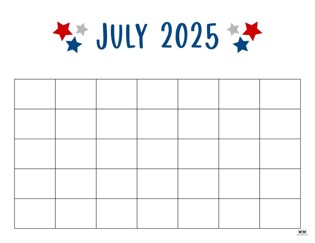 July 2025 Calendar Free Printable