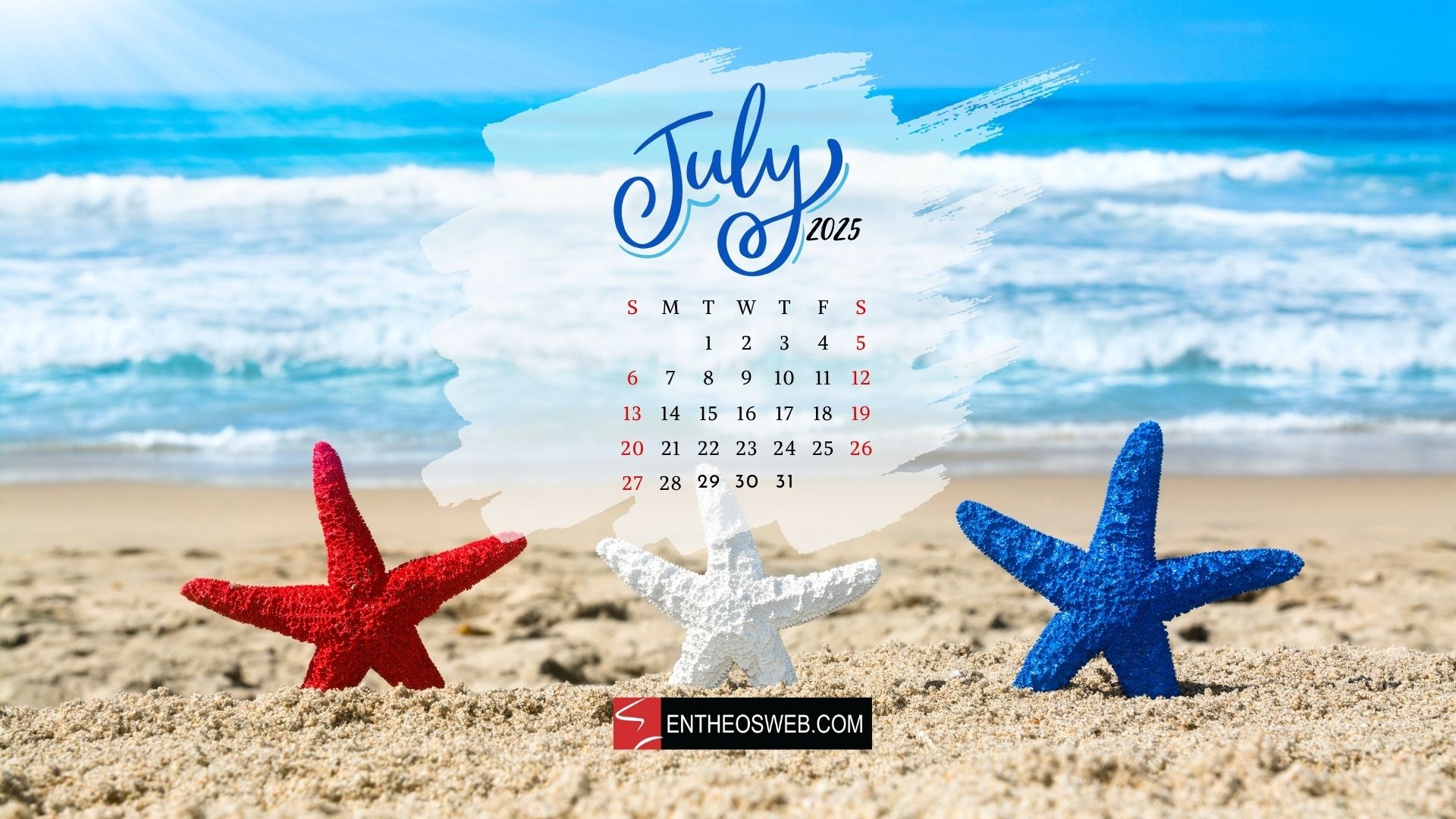 July 2025 Calendar Wallpaper