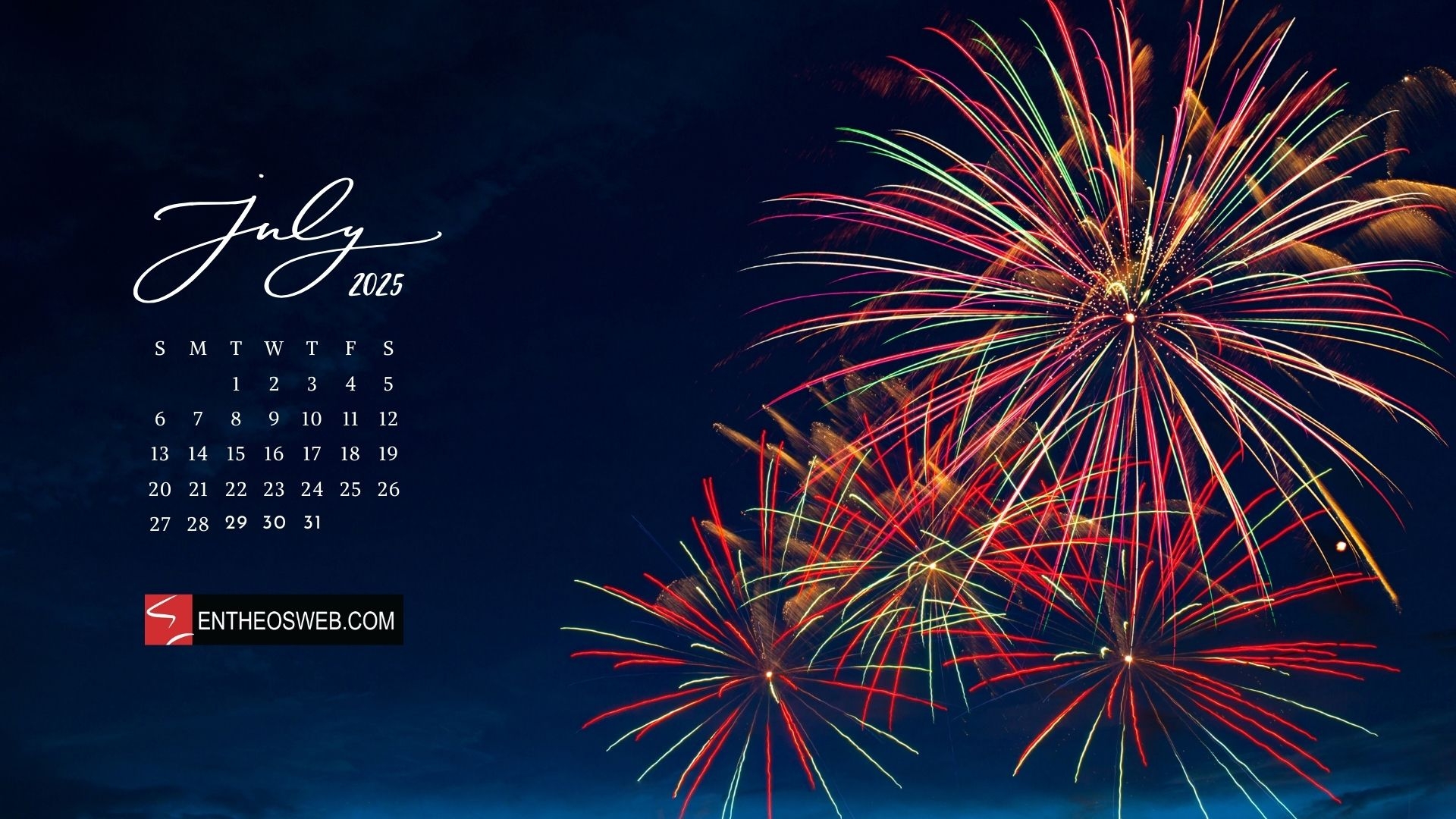 July 2025 Desktop Calendar
