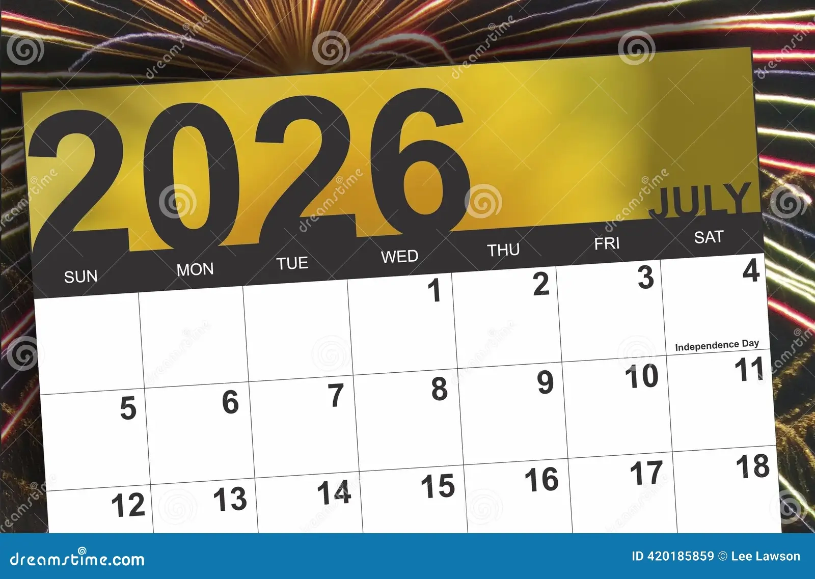 Show July 2026 Calendar