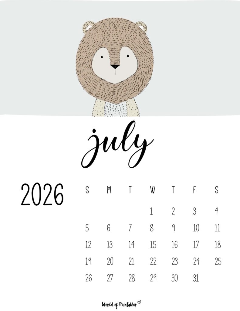 July 2026 Calendars 200 Free Printables World Of Printables