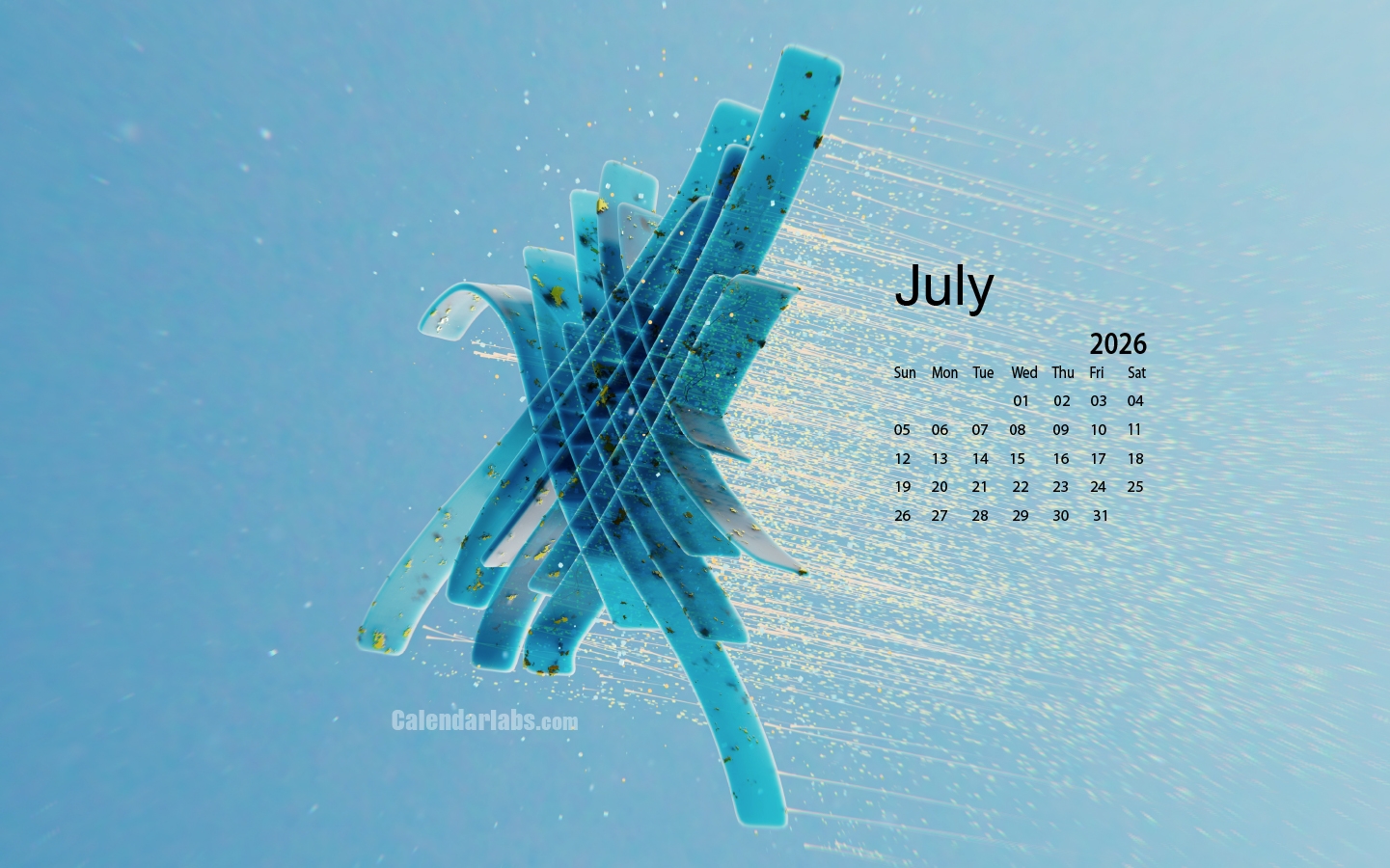 July 2026 Desktop Wallpaper Calendar CalendarLabs