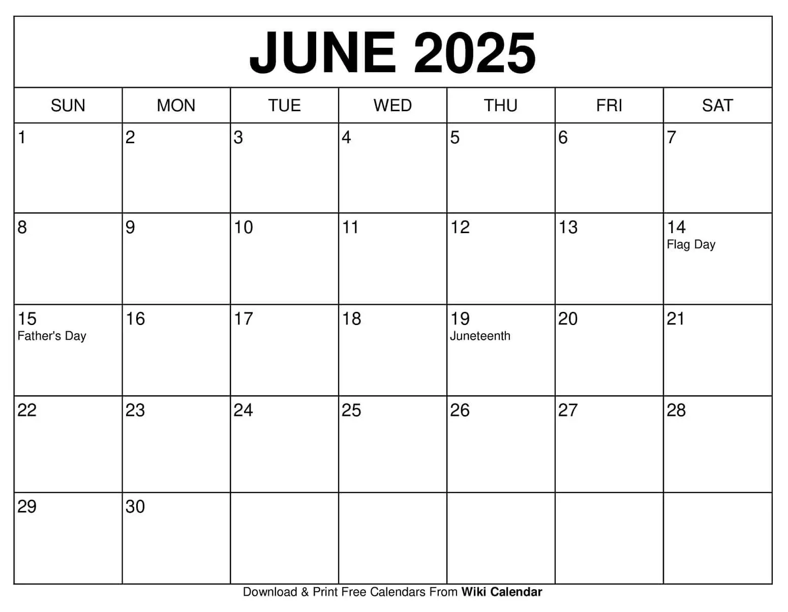 June 2025 Calendar Printable Templates amp More