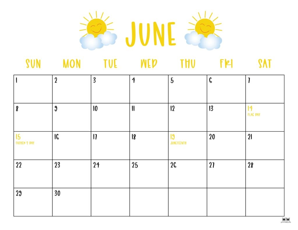 Free June 2025 Printable Calendar
