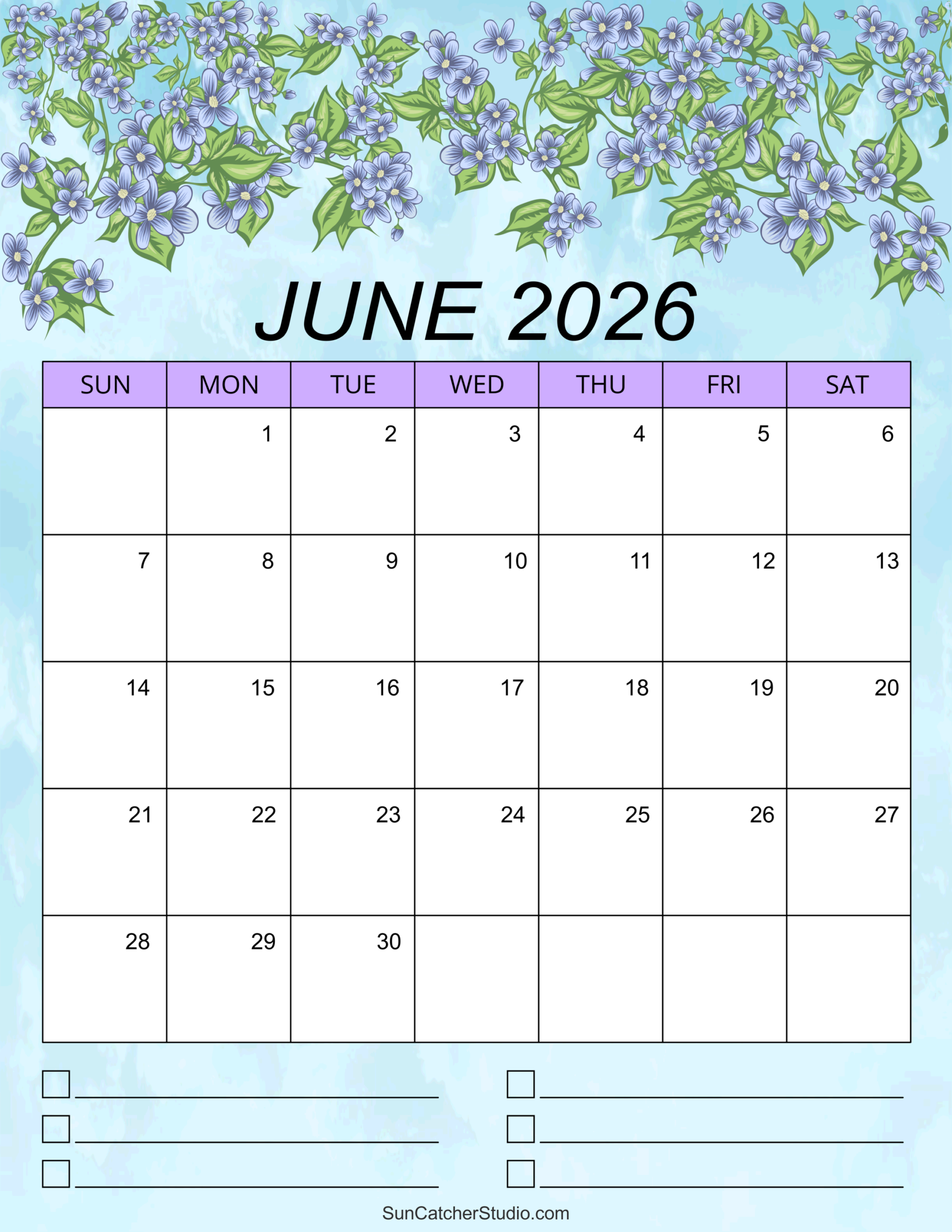 June 2026 Calendar Free Printable Free Printables Lettering 