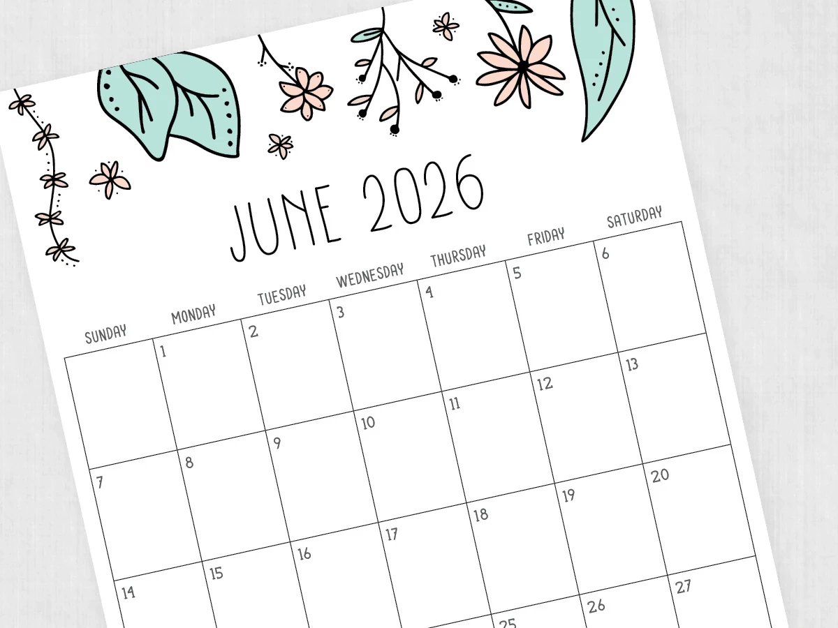 June 2026 Calendar Printable PDF Templates