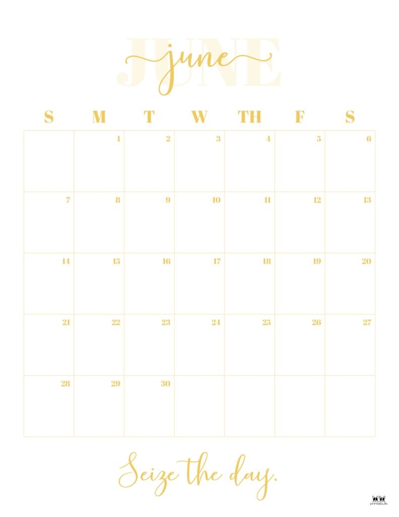 June 2026 Calendar Page