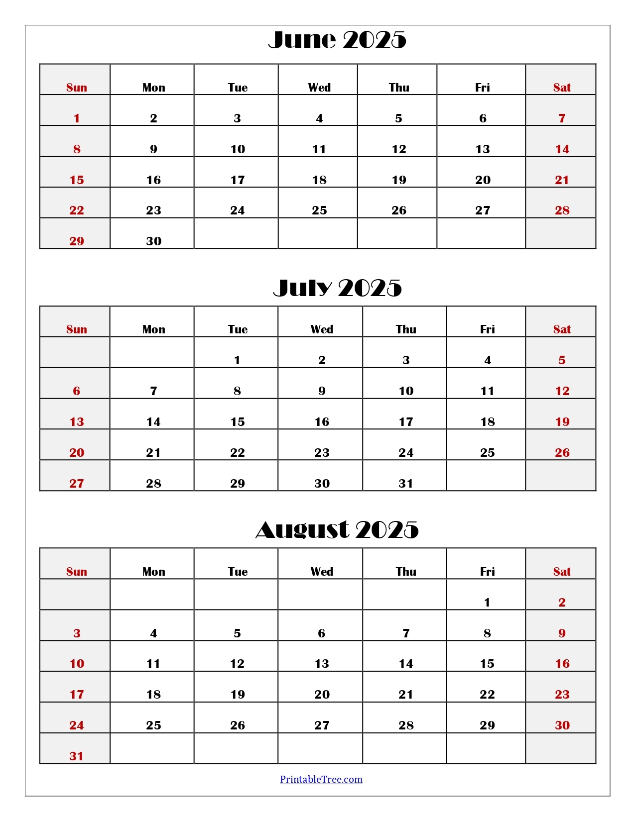 June/July Calendar 2025 June/July Calendar 2025