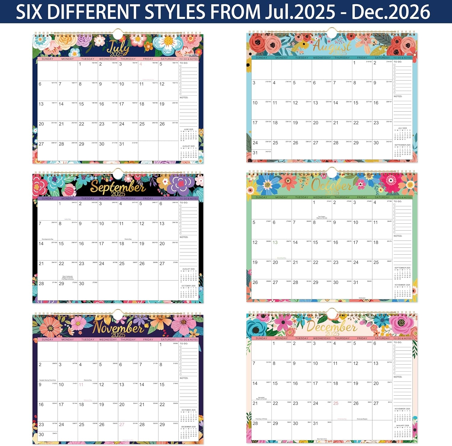 Large Print Calendar 2026 2026 Wall Calendar 18 Month Planner 