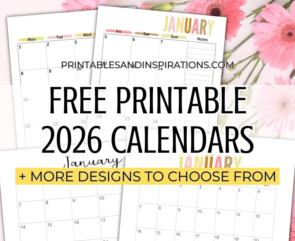 2026 Blank Calendar Printable Pdf