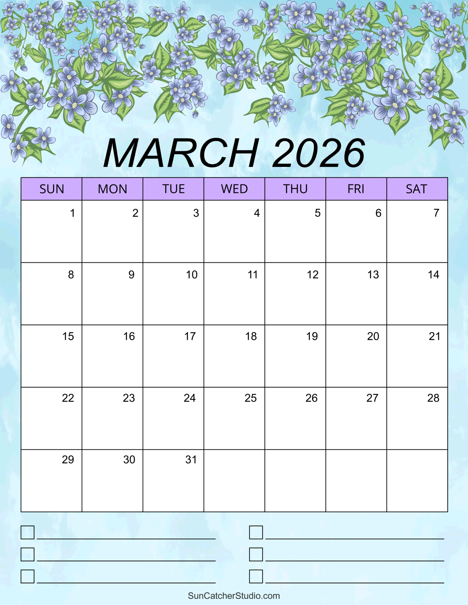 March 2026 Calendar Free Printable Free Printables Lettering 