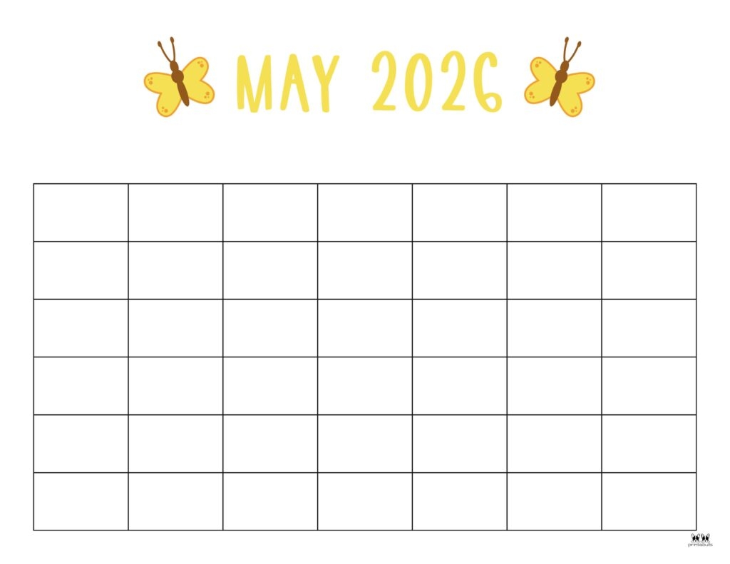 May 2026 Calendars 123 FREE Printables Printabulls