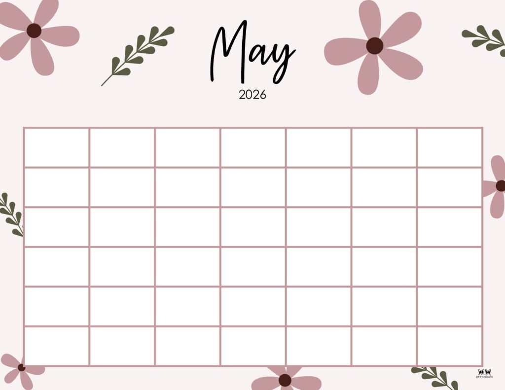 May 2026 Calendars 123 FREE Printables Printabulls