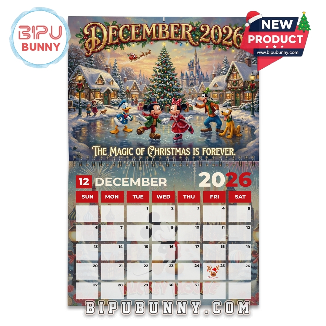 Printable Disney Calendar December 2026