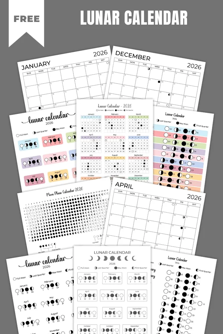 Free Printable Lunar Calendar November 2026