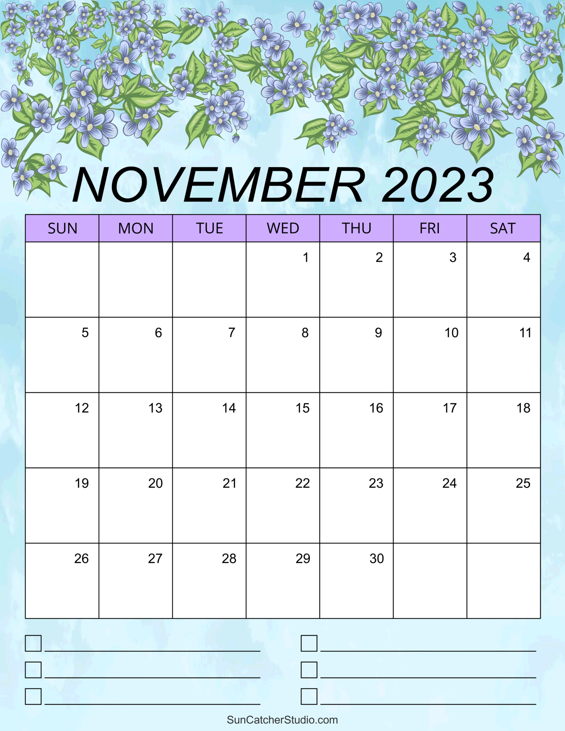 November 2023 Calendar Free Printable Free Printables 