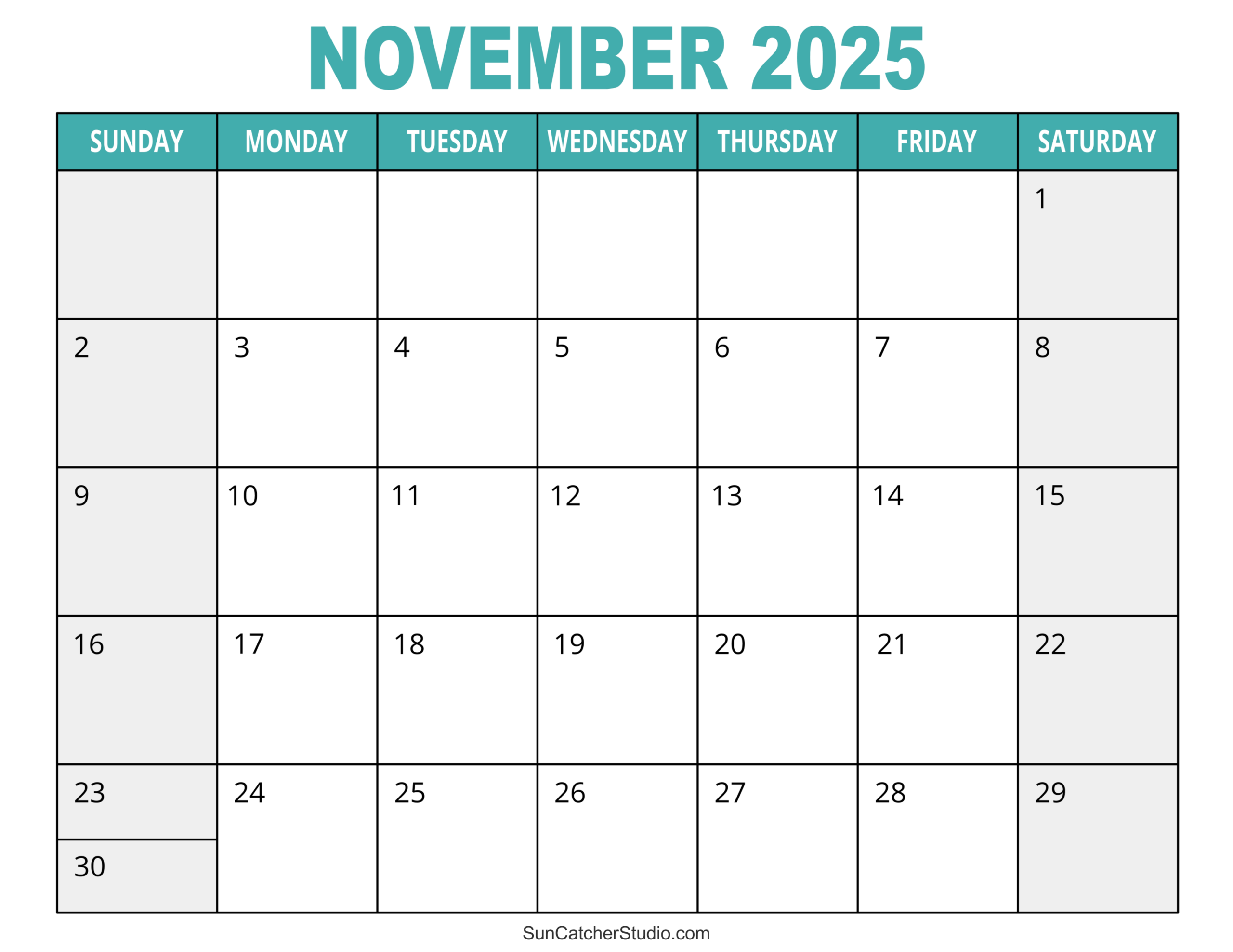 November 2025 Calendar Free Printable Free Printables 