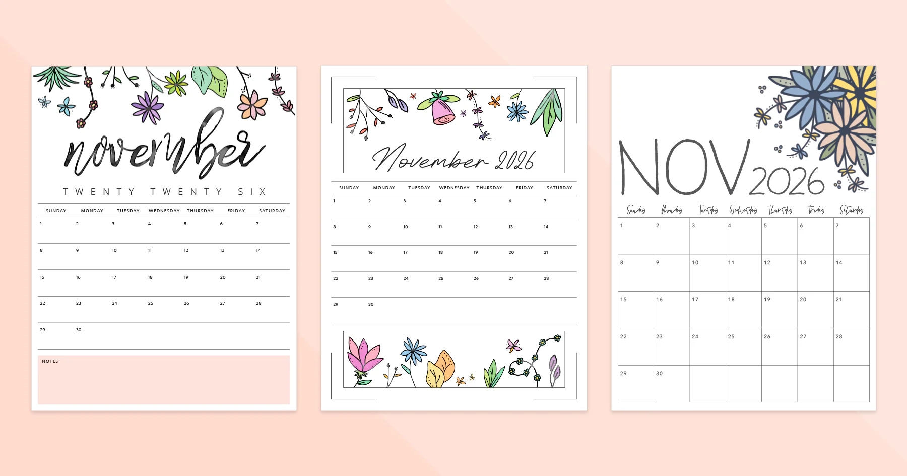 November 2026 Calendar Printable Calendar