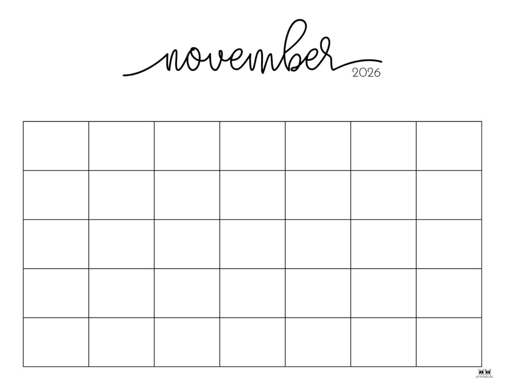Printable Calendar Pages November 2026
