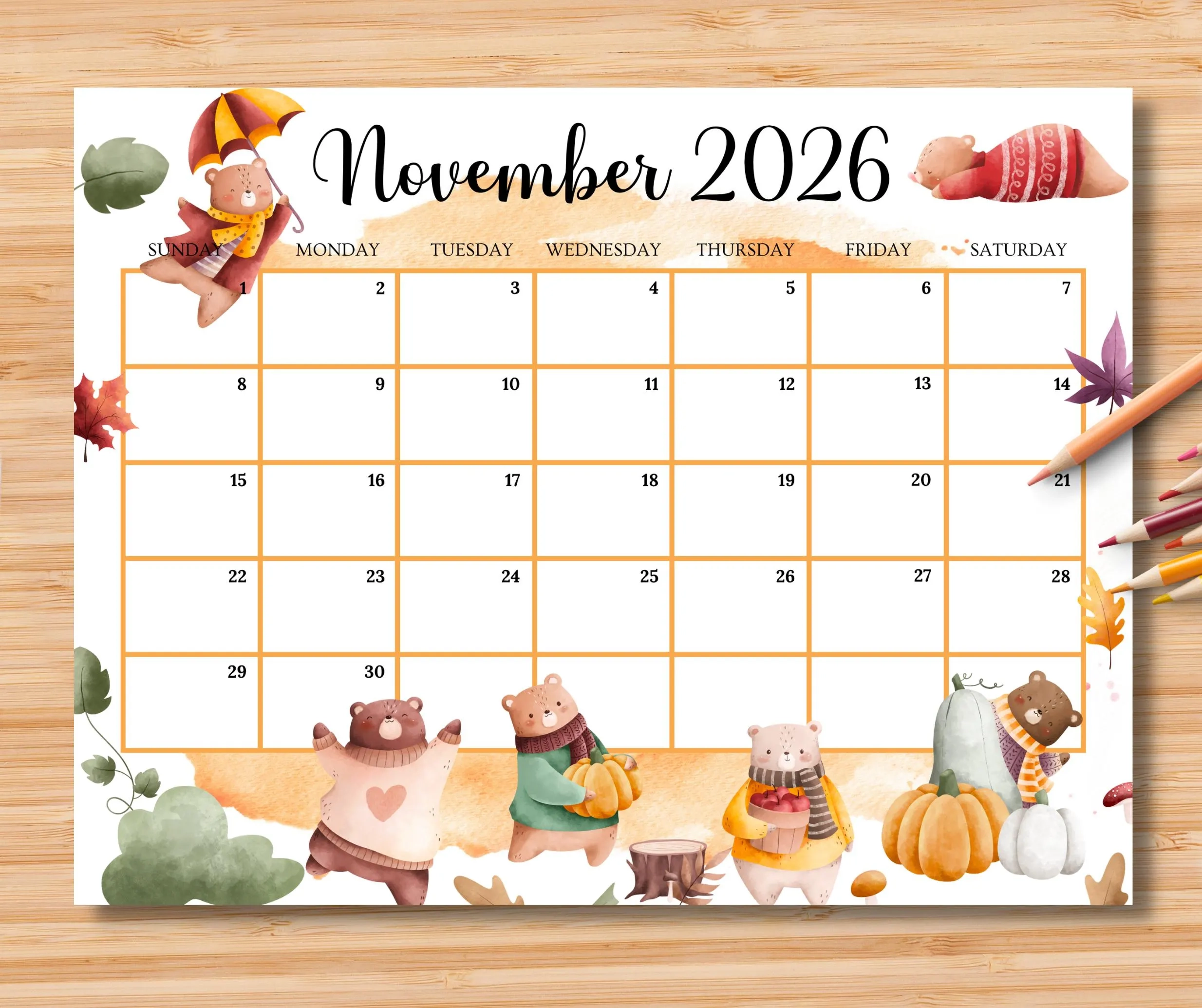 No Nut November Calendar 2026 Printable No Nut November Calendar 2026 Printable