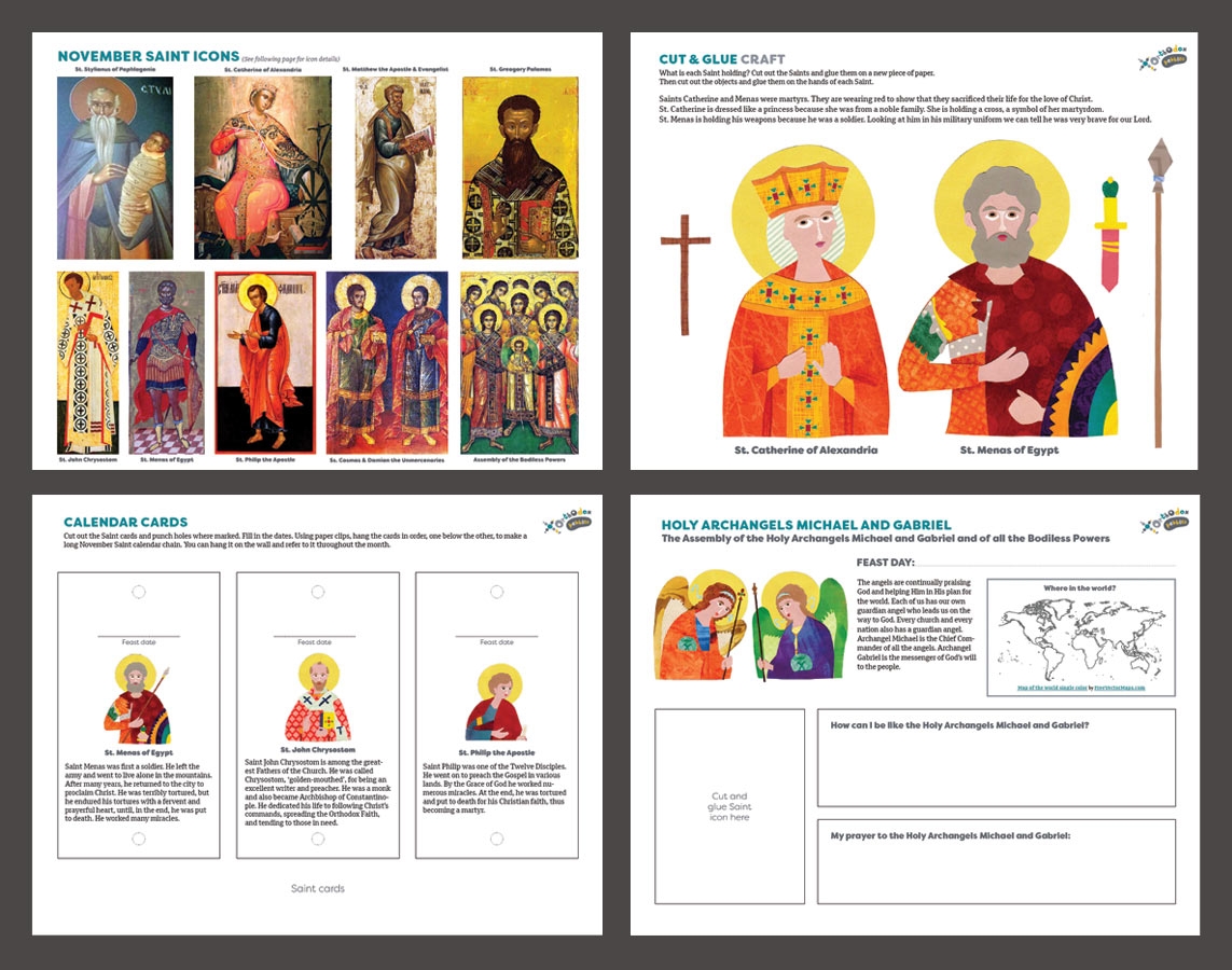 November Saints Orthodox Pebbles