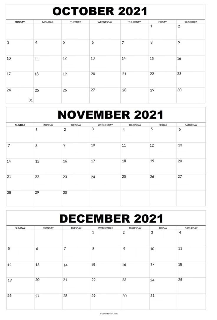 October To December 2025 Calendar Q4 CalendarKart
