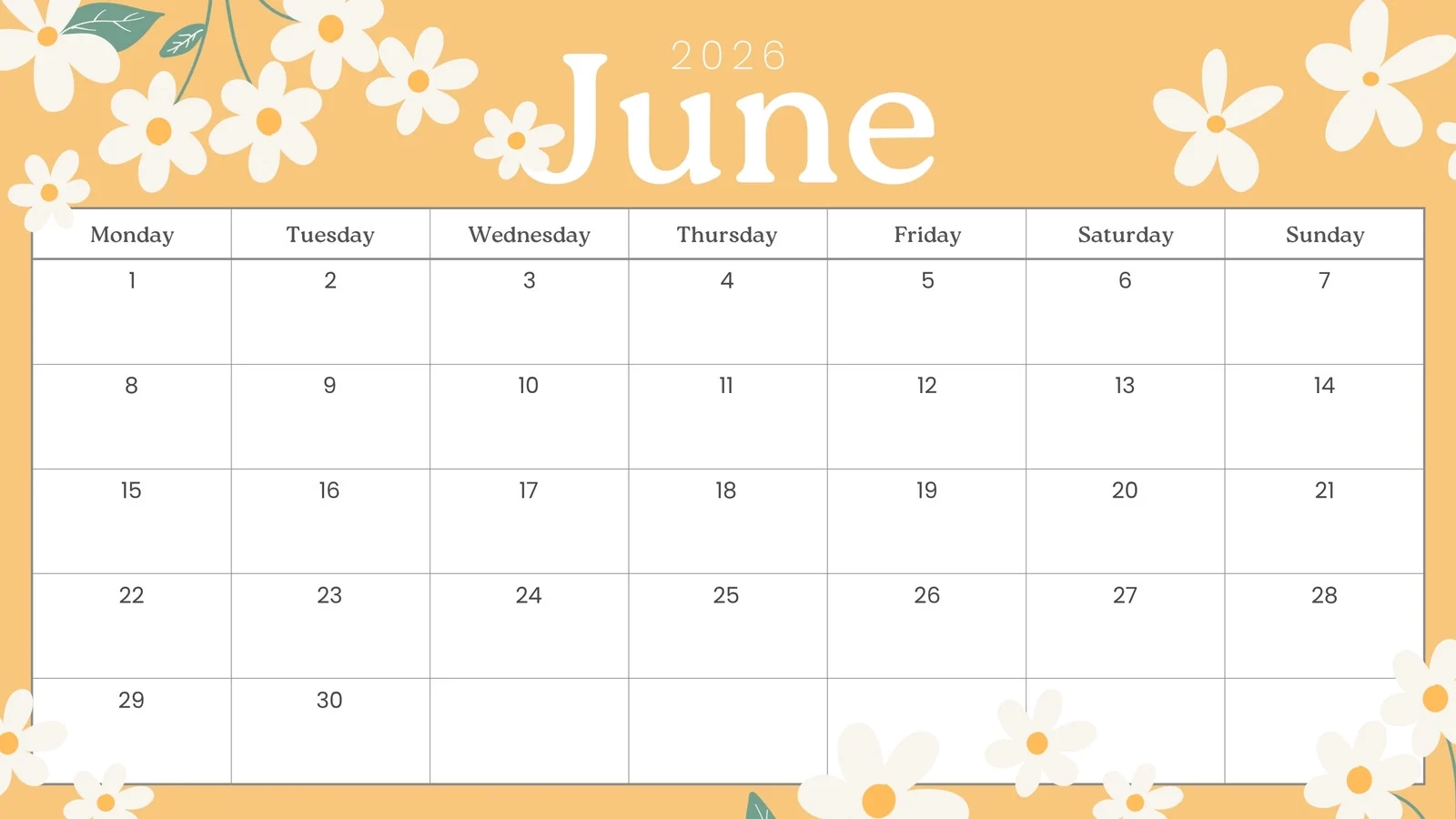 Page 2 Free Printable Custom June 2026 Calendar Templates Canva