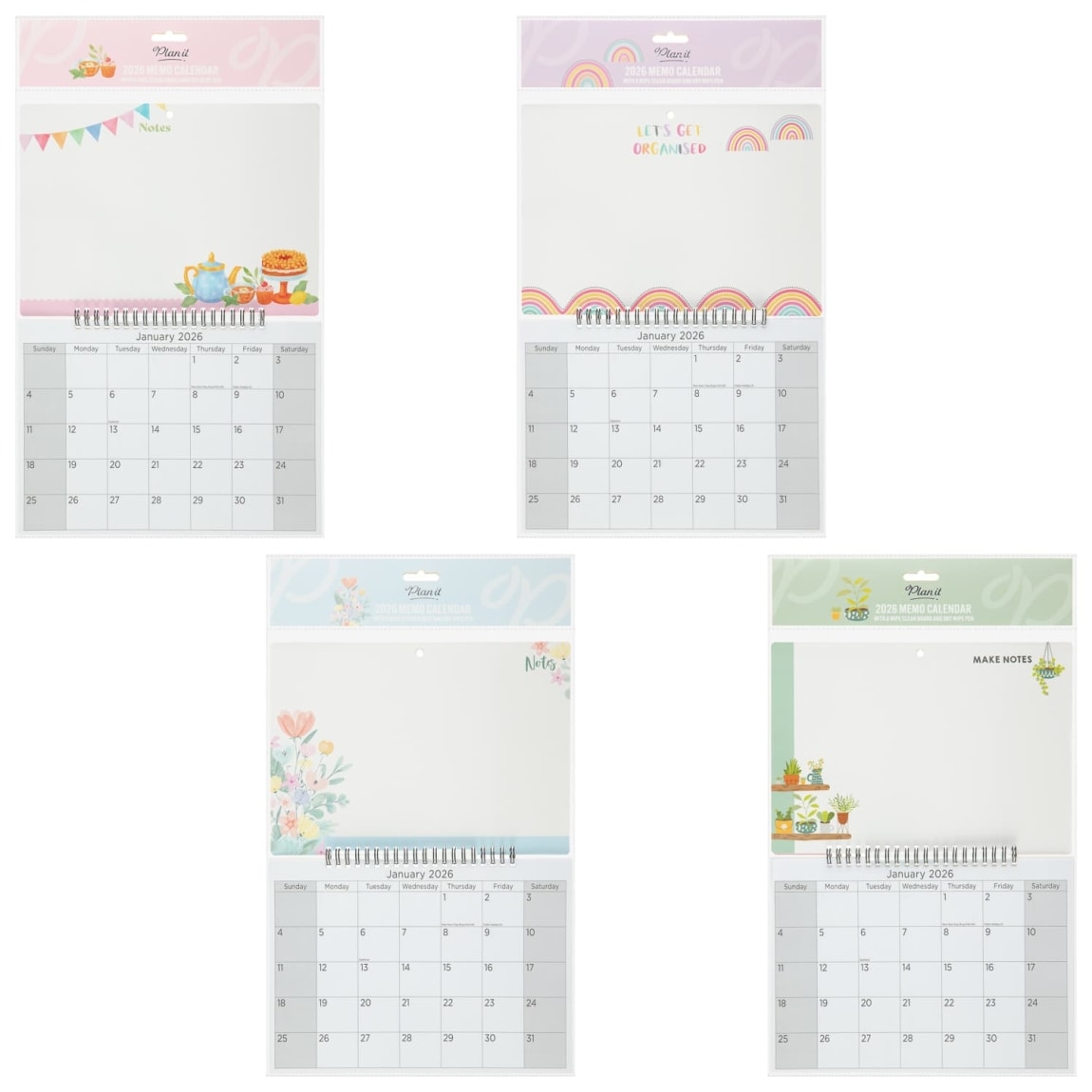 Plan It Memo Calendar 2026 Diaries amp Calendars B amp M