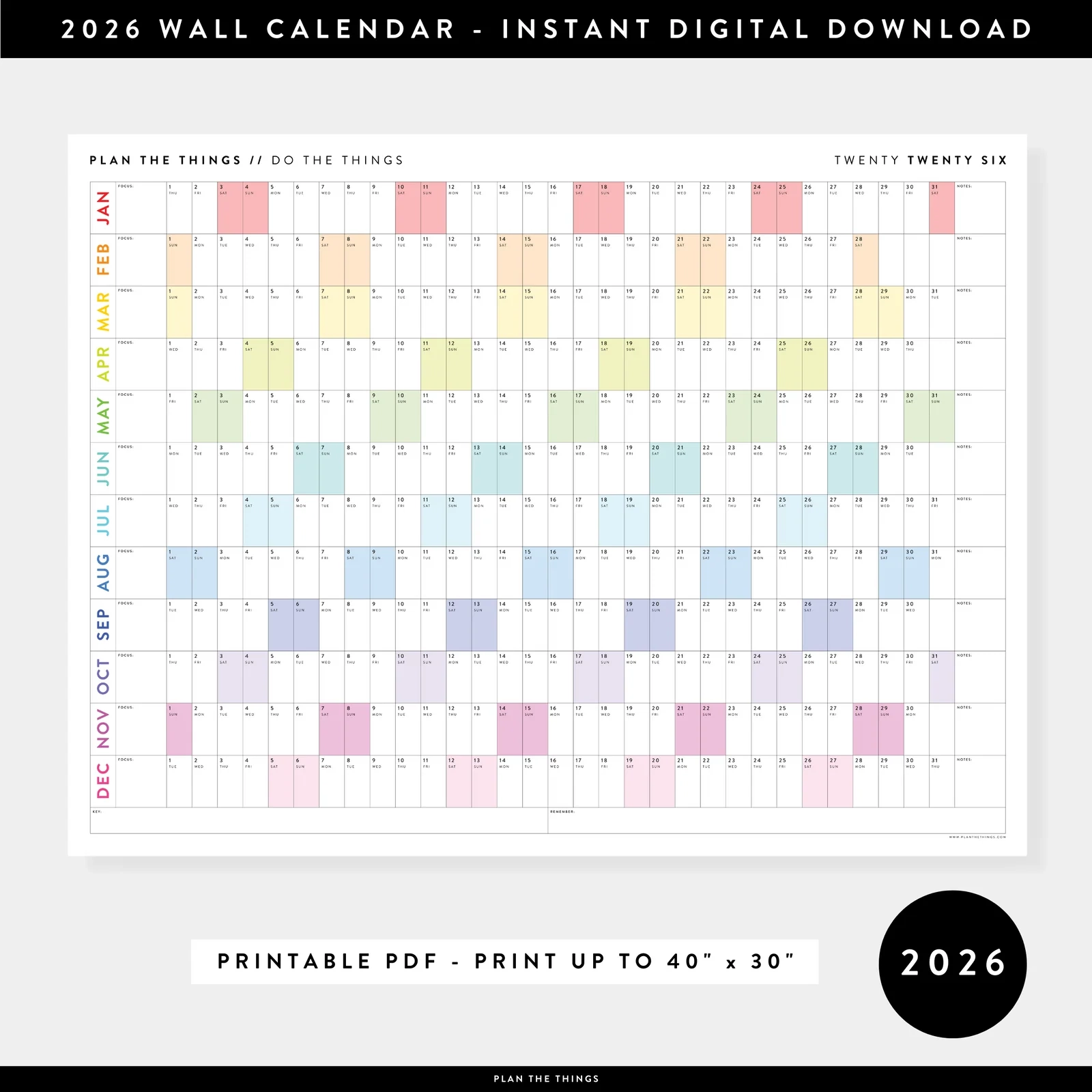 December 2026 Planner Calendar Printable