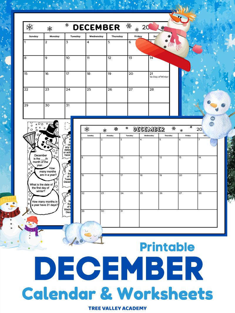 Printable December 2025 Calendar amp Worksheets