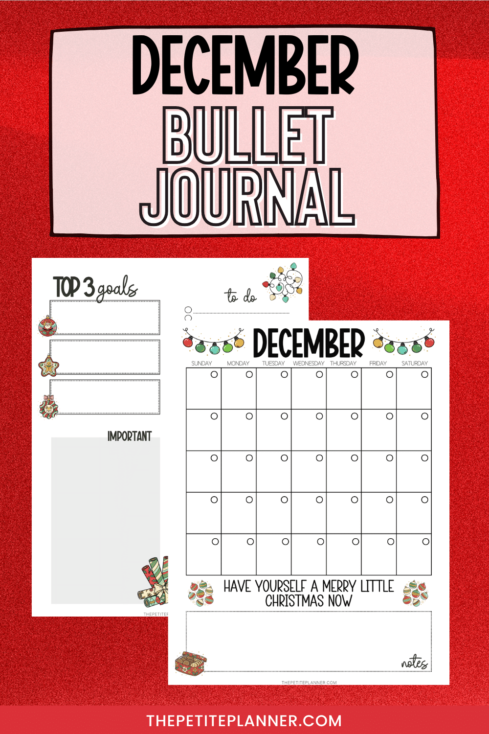 Printable December Planner Pages For The Holidays amp Winter
