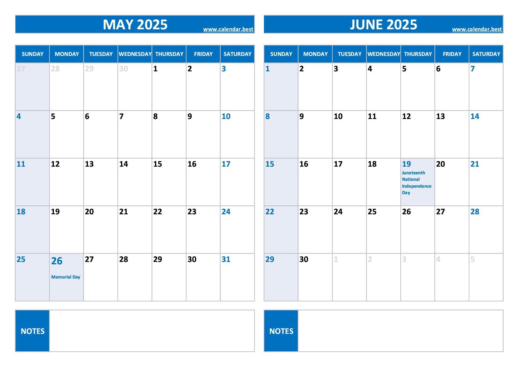 Printable May And June 2025 Calendar Free PDF amp JPG Downloads