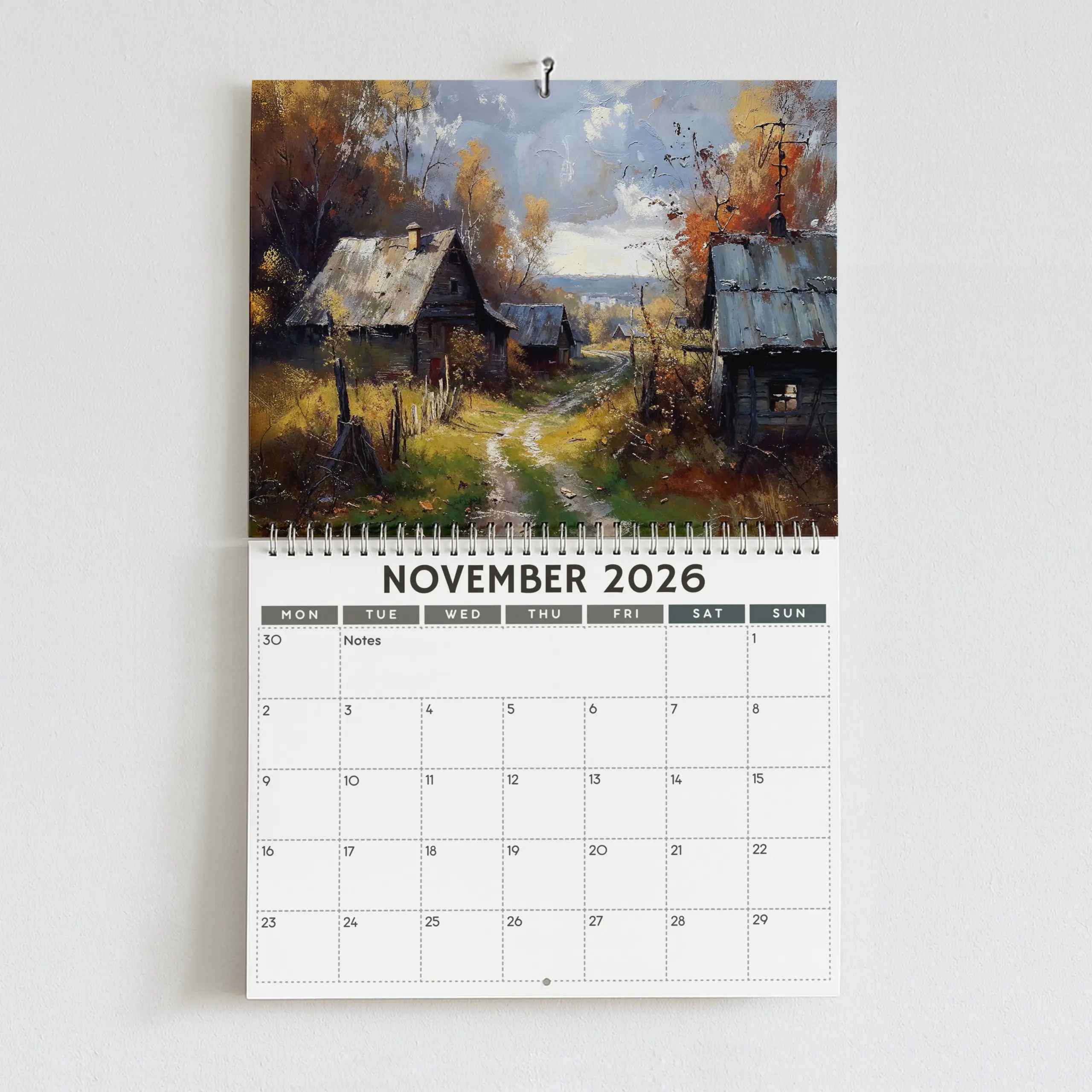 Printable Calendar November 2026 Heartit