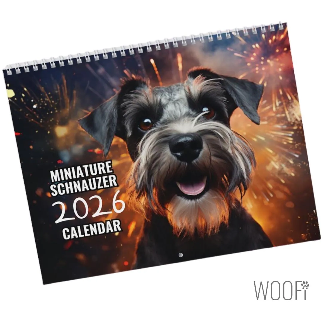 Schnauzer Dog Calendar 2026 Desktop And Wall Calendar Options 